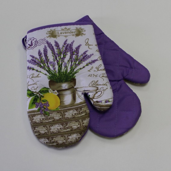 Kuchynské rukavice 2set levanduľa 1