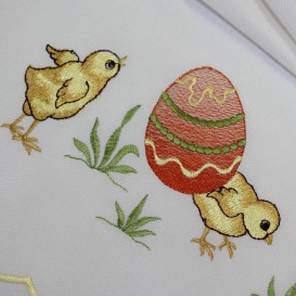 Vyšívaný obrus Žlté roztomilé kuriatka