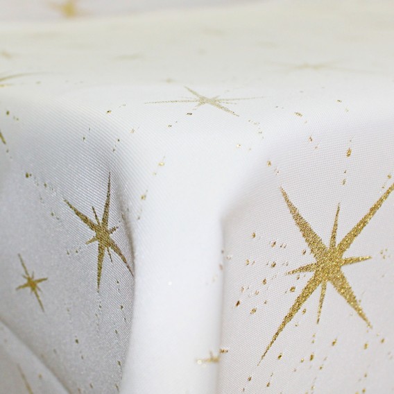 Obrus tefonový obojstranný zlatý Hviezda nová