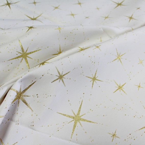 Obrus tefonový obojstranný zlatý Hviezda nová