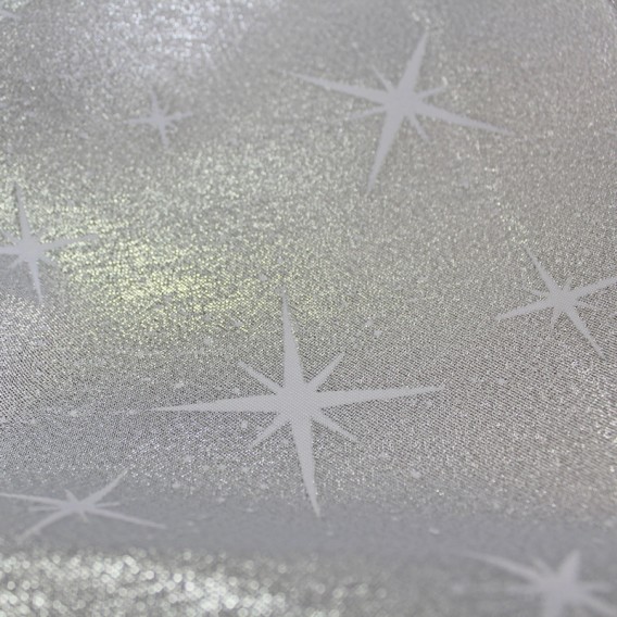 Obrus teflónový obojstranný strieborný Hviezda nová