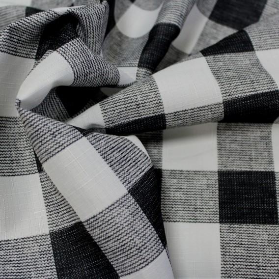 Obrus teflónový Káro čierne vzor 608