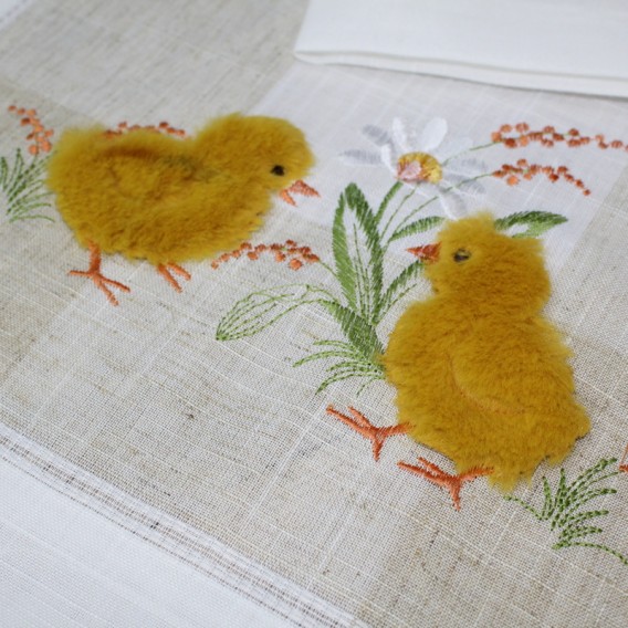 Ubrus 3D kuřátka 40x160