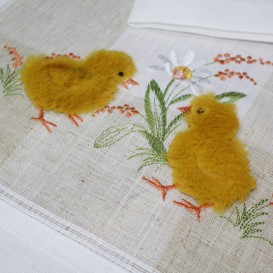 Ubrus 3D kuřátka 40x160