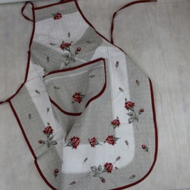 Kuchyňská zástěra Růže - šedá