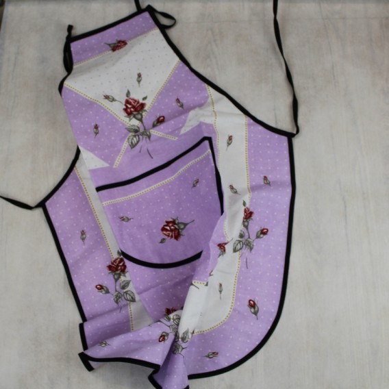 Kuchynská zástera Ruže - fialová