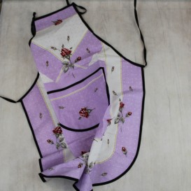 Kuchynská zástera Ruže - fialová