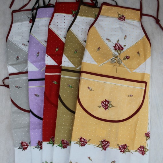 Kuchynská zástera Ruže - hnedá