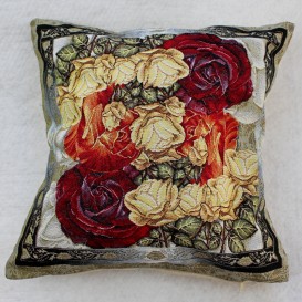 Gobelínová obliečka Tmavé barokové kvety 45x45cm