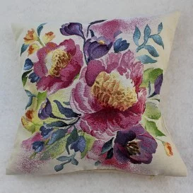 Gobelínová obliečka Akvarelové kvety 2 45x45cm