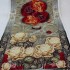 Gobelínový obrus Tmavé barokové kvety 40x100cm