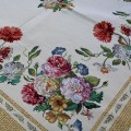 Gobelínový obrus Béžové barokové kvety 100x100cm