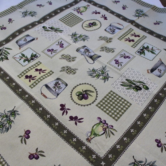 Gobelínový obrus Olivy 100x100cm