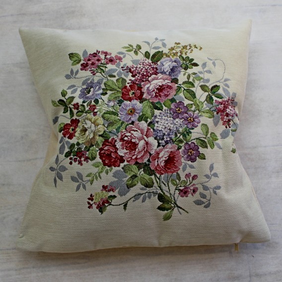 Gobelínová obliečka Ružový sad 45x45cm