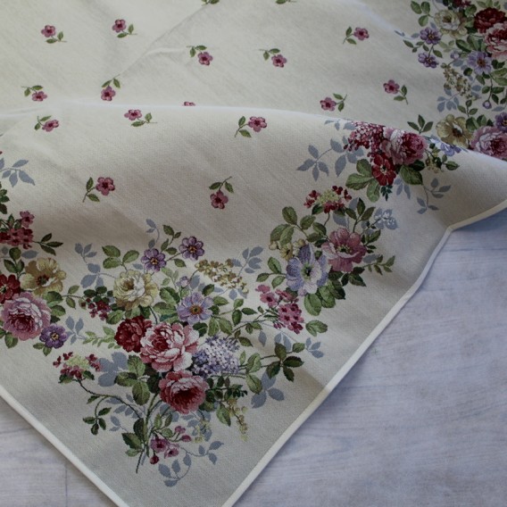 Gobelínový  ubrus Růžový sad  100x100cm