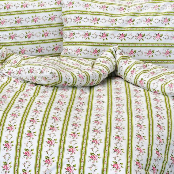Krepové posteľné prádlo Retro zelené