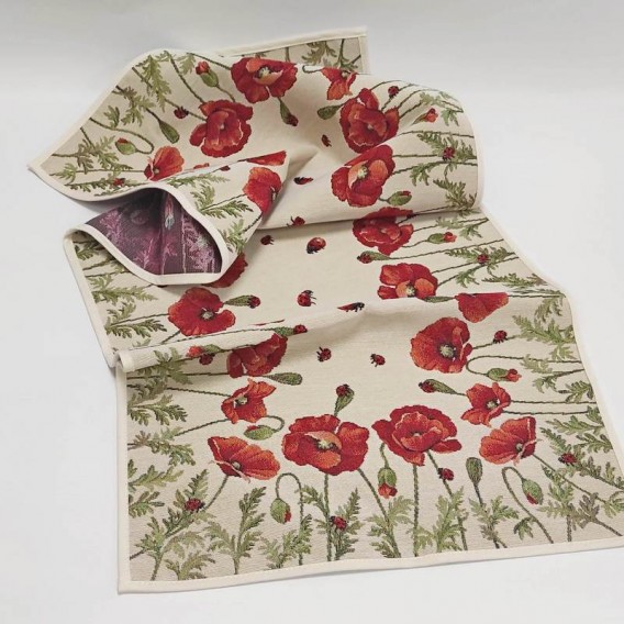 Gobelínový  ubrus Vlčí maky 2  40x100cm