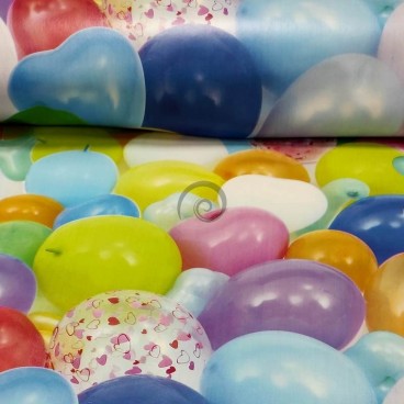 PVC obrus detský - balóny 4840  š.140cm