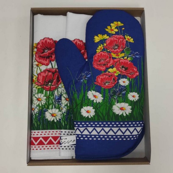 Kuchynský set 2+1 Maky a koprediny modrý