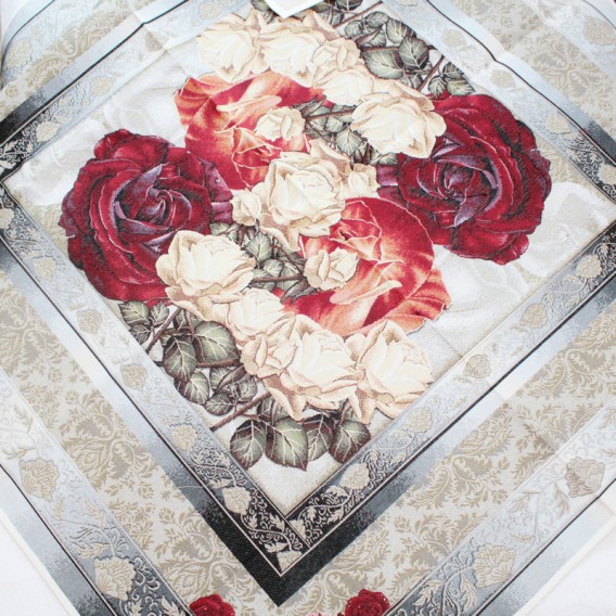 Gobelínový  ubrus Tmavé barokové květy  40x100cm