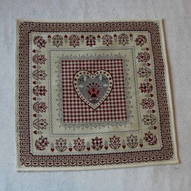 Gobelínový obrus Červene srdiečka 45x45cm