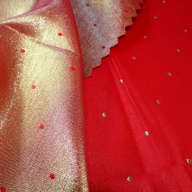 Oboustranný teflonový ubrus tečka červeno/zlatý