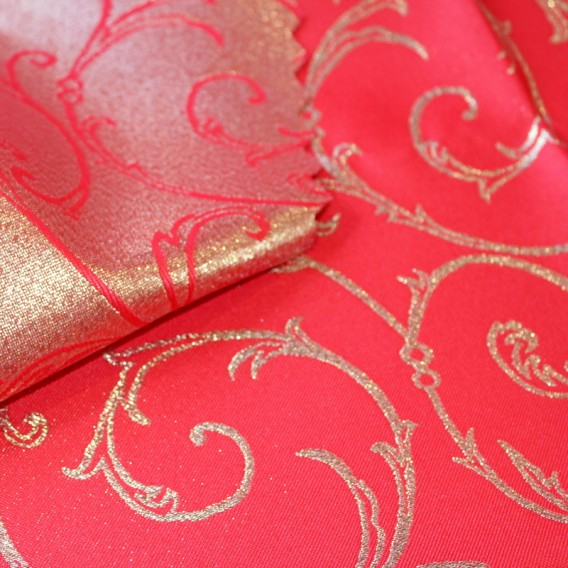 Obojstranný teflónový obrus Ornament červeno/zlatý