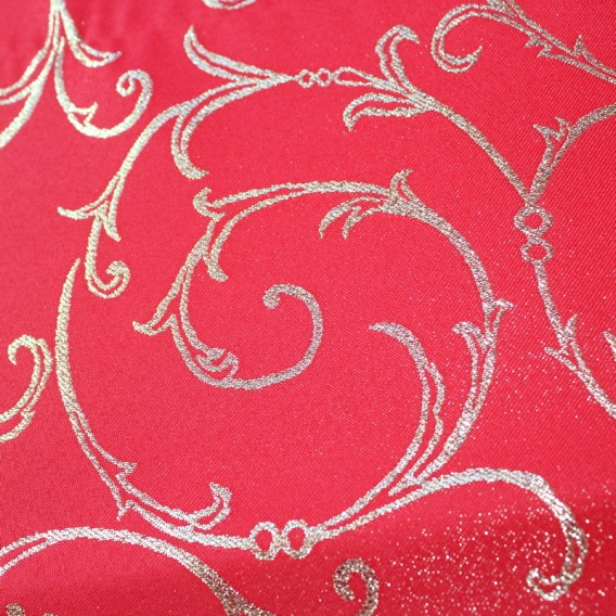 Obojstranný teflónový obrus Ornament červeno/zlatý