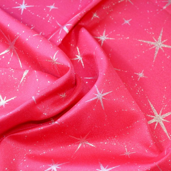 Obojstranný teflónový obrus Veľké Hviezdy červeno/zlatý