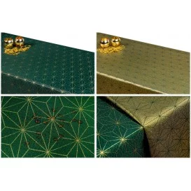 Obojstranný teflónový obrus Diamant zeleno/zlatý