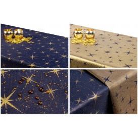 Obojstranný teflónový obrus Hviezdy veľké modro/zlatý