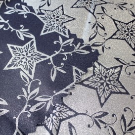 Obojstranný teflónový obrus Štedrý večer modro/strieborný