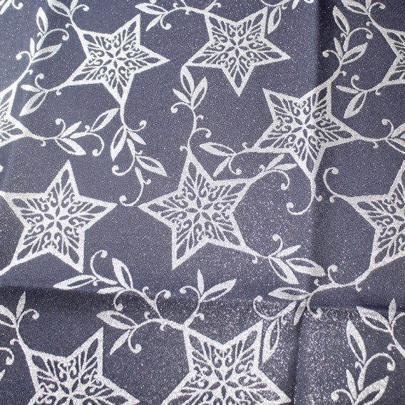 Obojstranný teflónový obrus Štedrý večer modro/strieborný