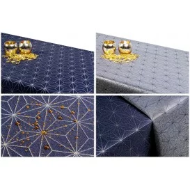 Obojstranný teflónový obrus Diamant  modro/strieborný