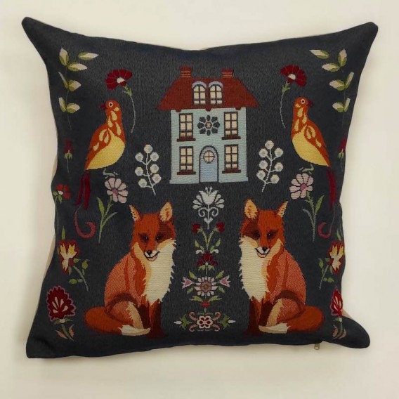 Gobelínová obliečka Scandi Líšky 45x45cm