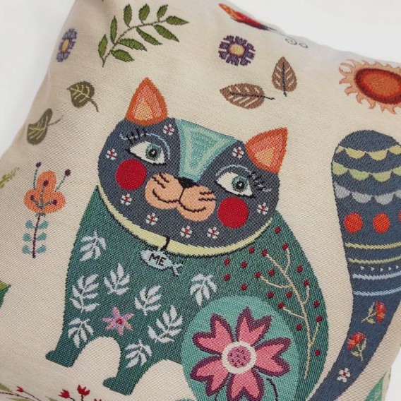 Gobelínový povlak Scanci mačka 45x45cm