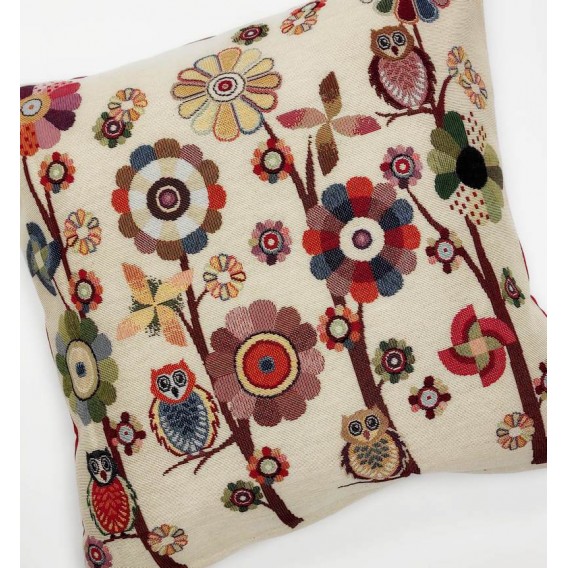 Gobelínový povlak Funky sovy 1 45x45cm
