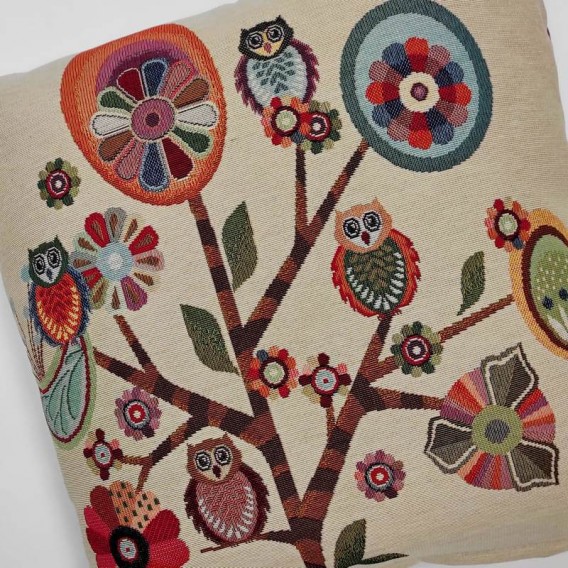 Gobelínová obliečka Funky sovičky 2 45x45cm