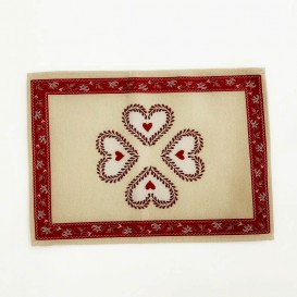 Gobelínový  ubrus Srdíčka   33x46cm