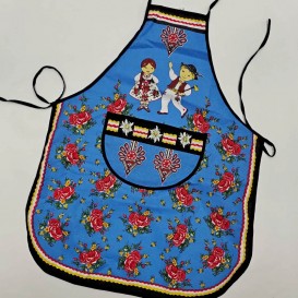 Kuchyňská zástěraFolk - modrá