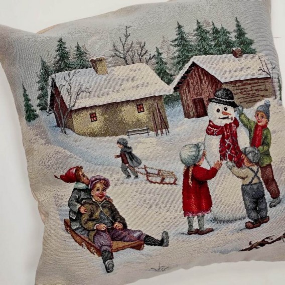 Gobelínová obliečky Sánkovačka 45x45cm