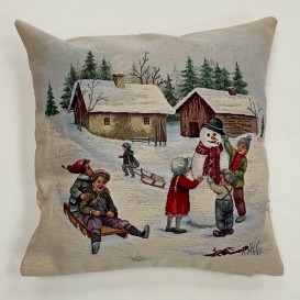 Gobelínový povlak Sánkovačka 45x45cm