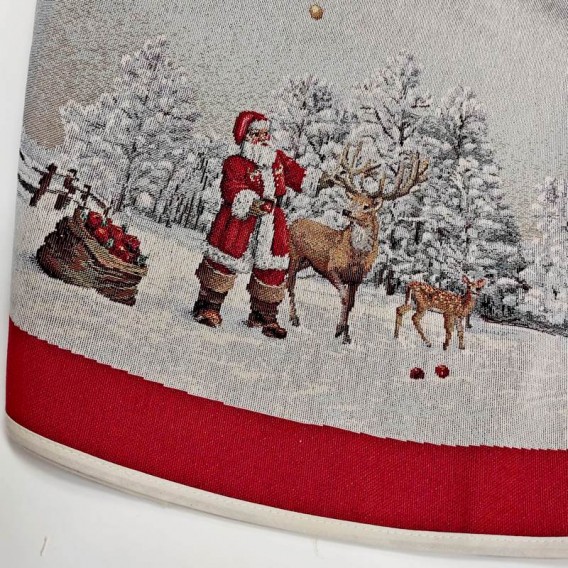 Gobelínový ubrus Mikuláš v lese kruh 165cm