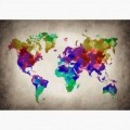 Fototapeta - FT6007 - Barevná mapa světa