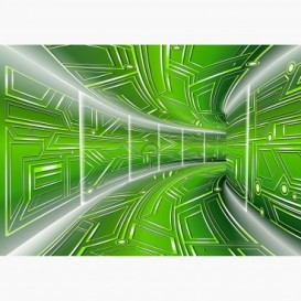 Fototapeta - FT6031 - Zelený 3D tunel