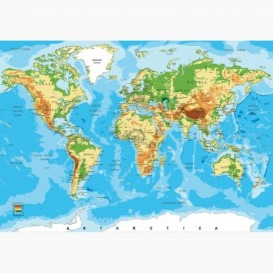 Fototapeta - FT6109 - Geografická mapa sveta