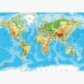 Fototapeta - FT6109 - Zeměpisná mapa světa