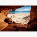 Fototapeta - FT6118 - Výhľad z jaskyne na piesočnú pláž
