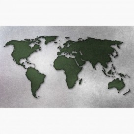 Fototapeta - FT6188 - Zeleno-biela mapa sveta