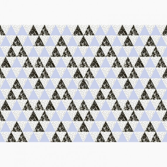 Fototapeta - FT6362 - Modro-černý trojúhelníkový vzor